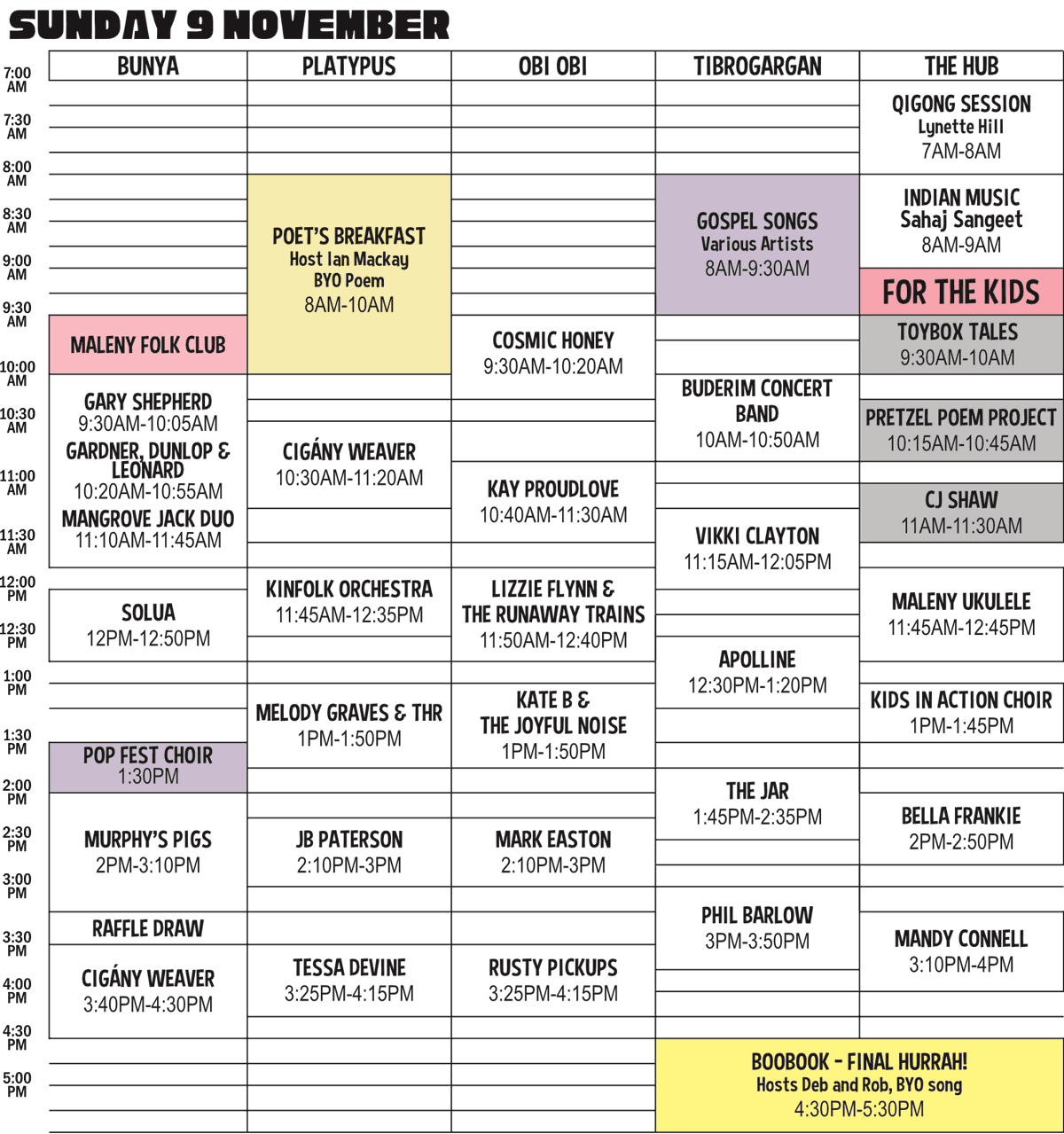 2025 MMF Sunday Program